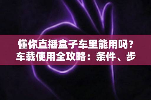 懂你直播盒子车里能用吗？车载使用全攻略：条件、步骤与安全指南一次讲清
