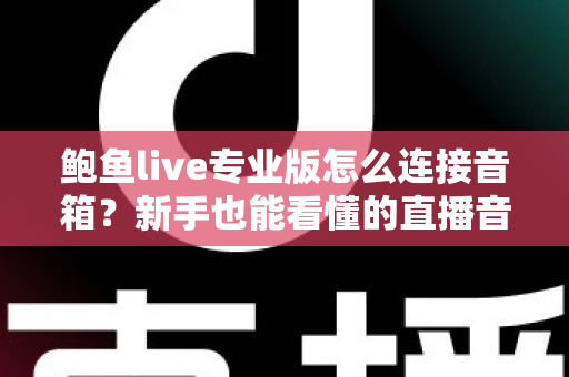 鲍鱼live专业版怎么连接音箱？新手也能看懂的直播音响连接全攻略与音质优化指南