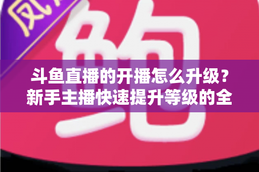 斗鱼直播的开播怎么升级？新手主播快速提升等级的全方位实战攻略
