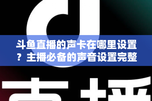斗鱼直播的声卡在哪里设置?主播必备的声音设置完整指南 斗鱼直播的声卡在哪里设置?主播必备的声音设置完整指南