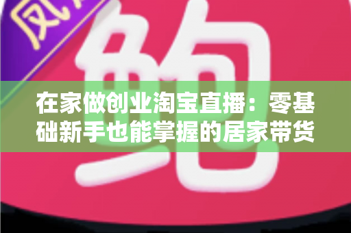 在家做创业淘宝直播：零基础新手也能掌握的居家带货创富指南