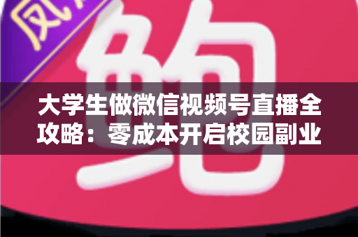 大学生做微信视频号直播全攻略:零成本开启校园副业与个人成长新赛道 大学生做微信视频号直播全攻略:零成本开启校园副业与个人成长新赛道