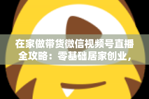在家做带货微信视频号直播全攻略：零基础居家创业，一部手机开启副业变现之路