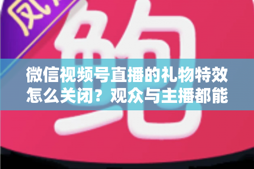 微信视频号直播的礼物特效怎么关闭?观众与主播都能用的特效屏蔽完整攻略 微信视频号直播的礼物特效怎么关闭?观众与主播都能用的特效屏蔽完整攻略