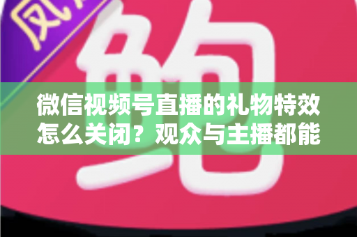 微信视频号直播的礼物特效怎么关闭?观众与主播都能用的特效屏蔽完整攻略 微信视频号直播的礼物特效怎么关闭?观众与主播都能用的特效屏蔽完整攻略