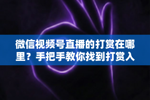 微信视频号直播的打赏在哪里?手把手教你找到打赏入口,轻松支持心仪主播 微信视频号直播的打赏在哪里?手把手教你找到打赏入口,轻松支持心仪主播