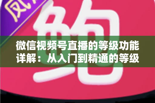 微信视频号直播的等级功能详解：从入门到精通的等级体系全解析