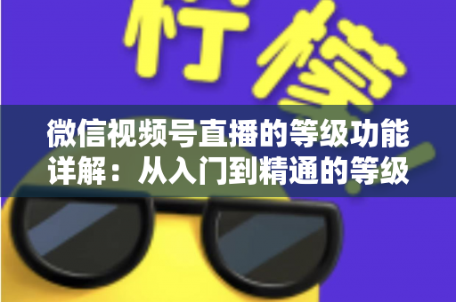 微信视频号直播的等级功能详解：从入门到精通的等级体系全解析