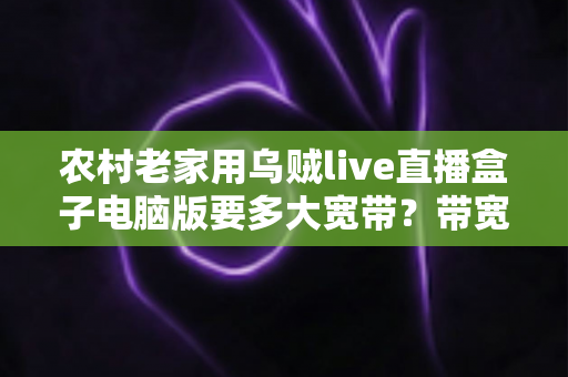 农村老家用乌贼live直播盒子电脑版要多大宽带？带宽选择全攻略与实用避坑指南