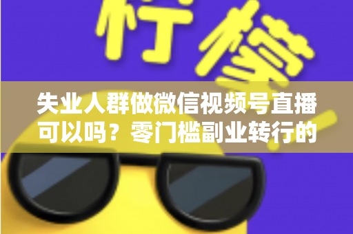 失业人群做微信视频号直播可以吗?零门槛副业转行的真实答案与实操指南 失业人群做微信视频号直播可以吗?零门槛副业转行的真实答案与实操指南