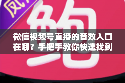 微信视频号直播的音效入口在哪?手把手教你快速找到音效功能,轻松打造高人气直播间 微信视频号直播的音效入口在哪?手把手教你快速找到音效功能,轻松打造高人气直播间