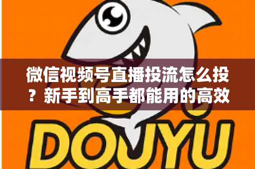 微信视频号直播投流怎么投？新手到高手都能用的高效投放实战指南