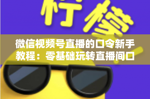 微信视频号直播的口令新手教程:零基础玩转直播间口令互动与涨粉全攻略 微信视频号直播的口令新手教程:零基础玩转直播间口令互动与涨粉全攻略
